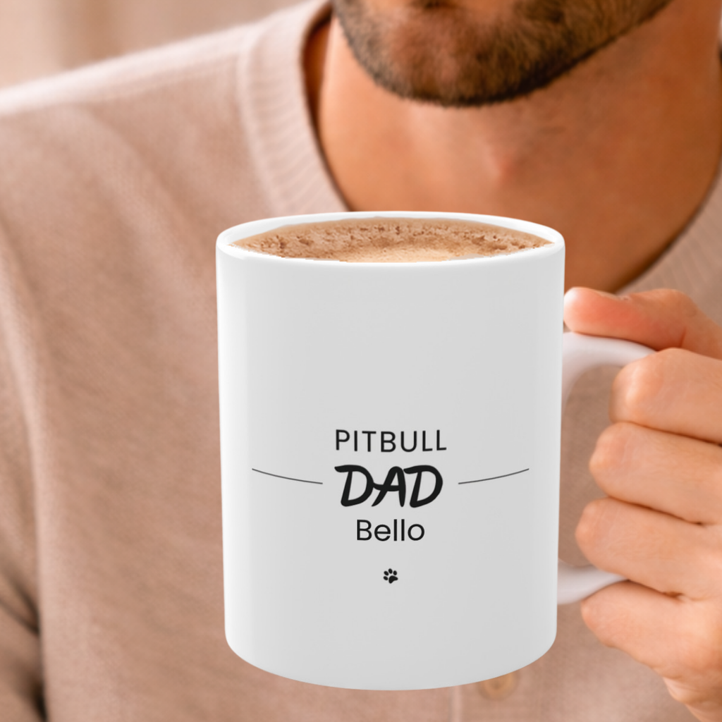 Personalized Pitbull Dad Mug