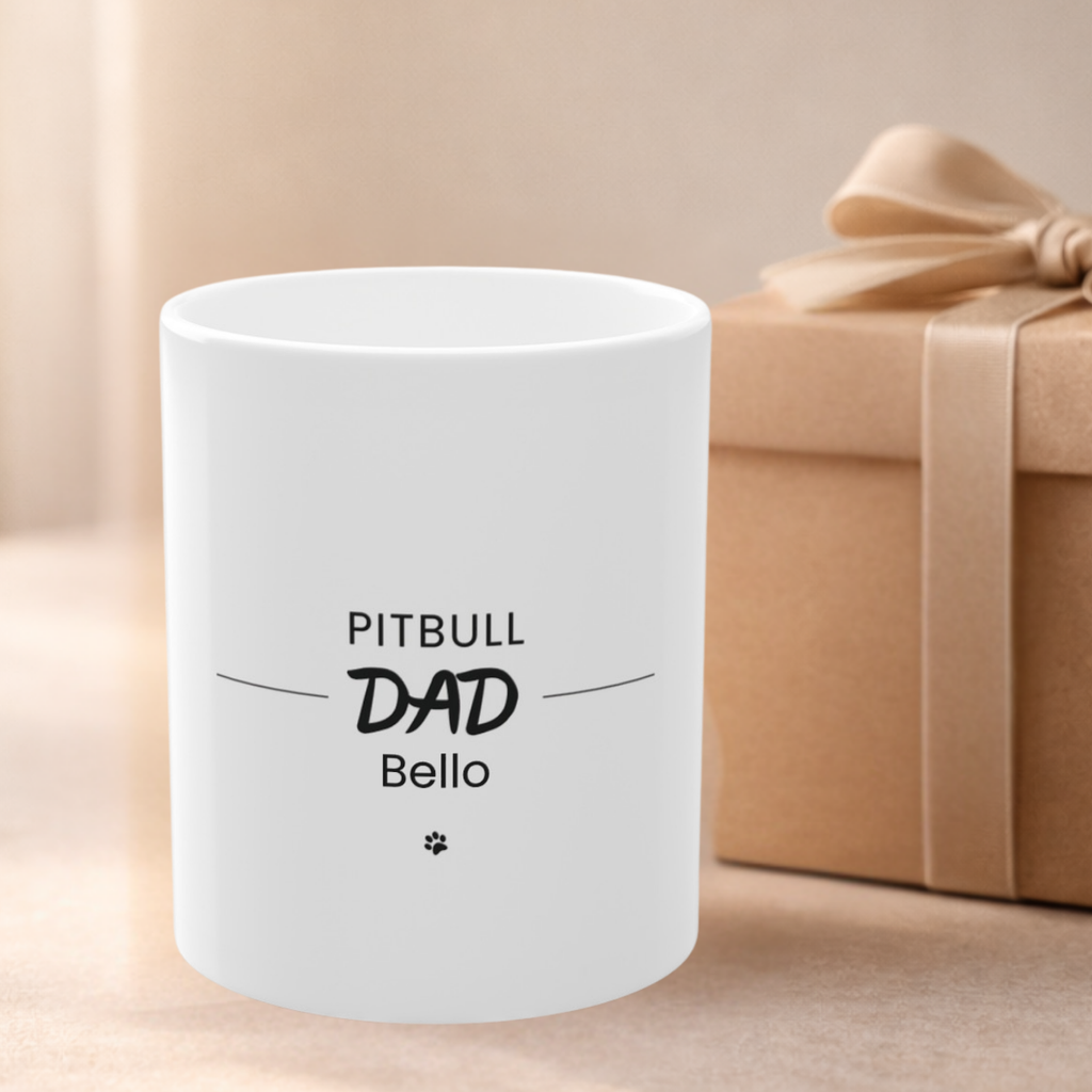 Personalized Pitbull Dad Mug