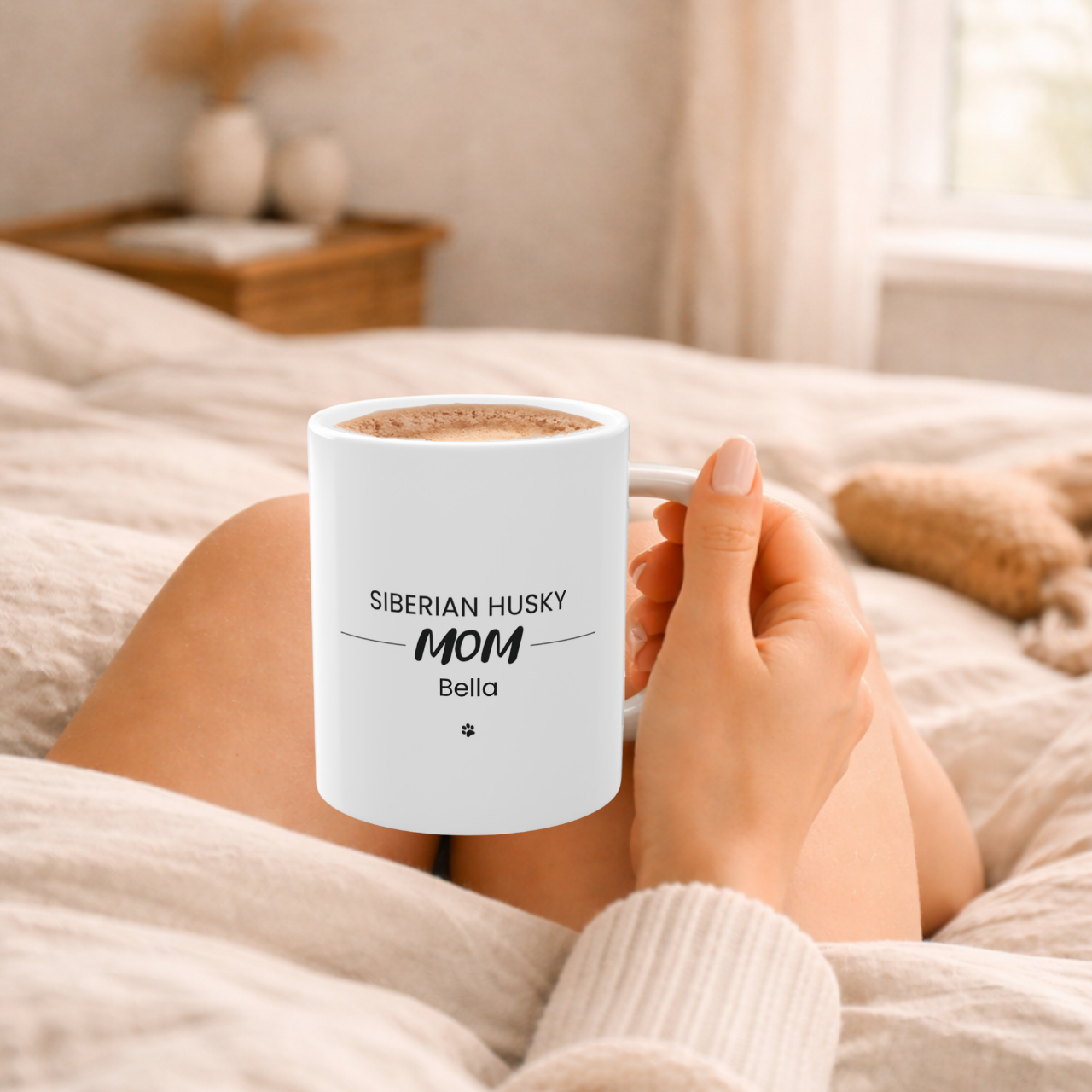 Personalized Siberian Husky Mom Mug